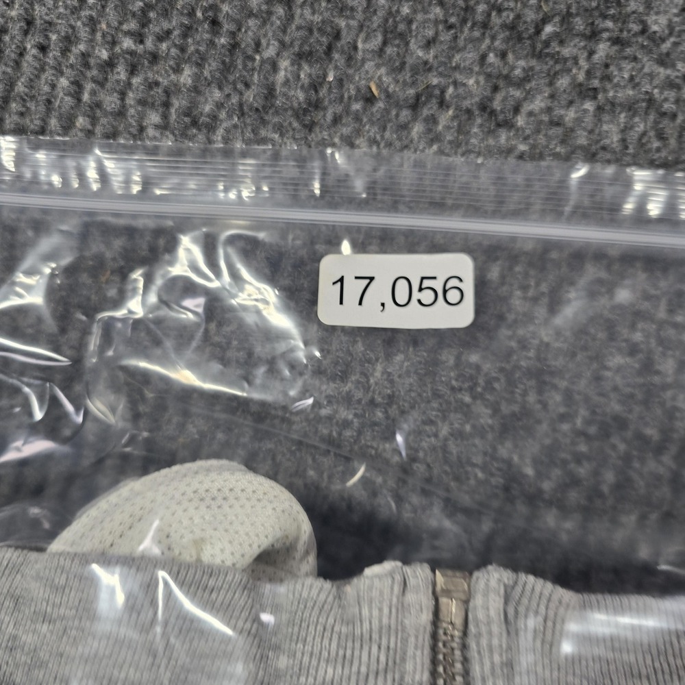 Abercrombie & Fitch Hoodie Womens Large Gray AF-75 Zip Sweatshirt Cropped Y2K - Picture 14 of 14